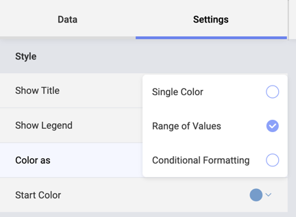 Color as options in the Style Settings section