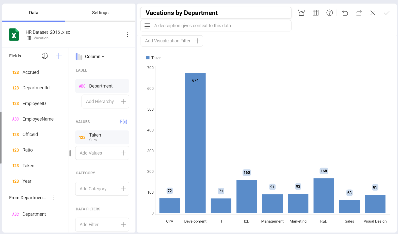 Show Data Blending Result