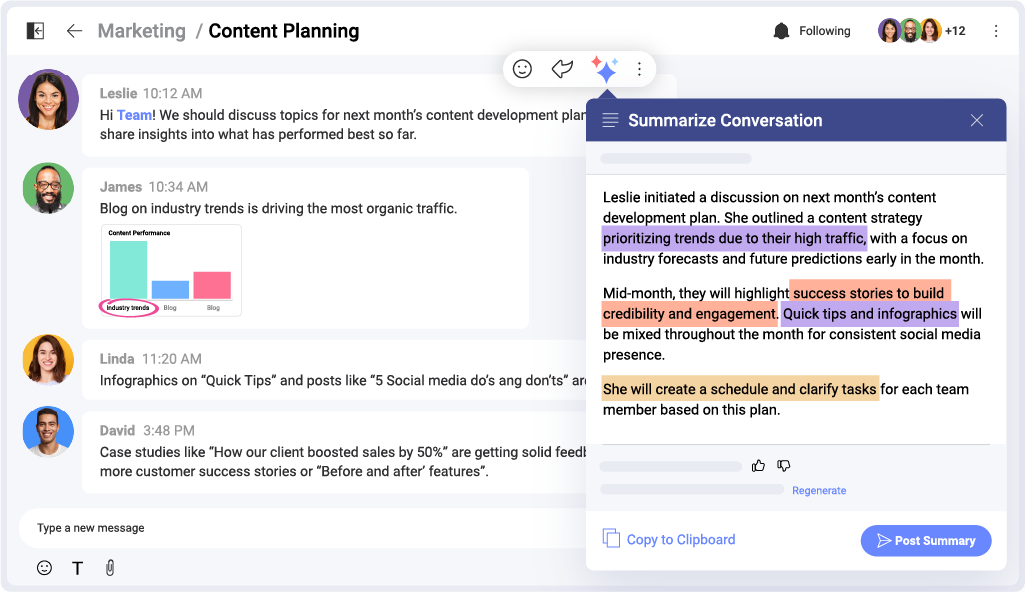 Illustration how AI for product management can enhance collaboration and communication.