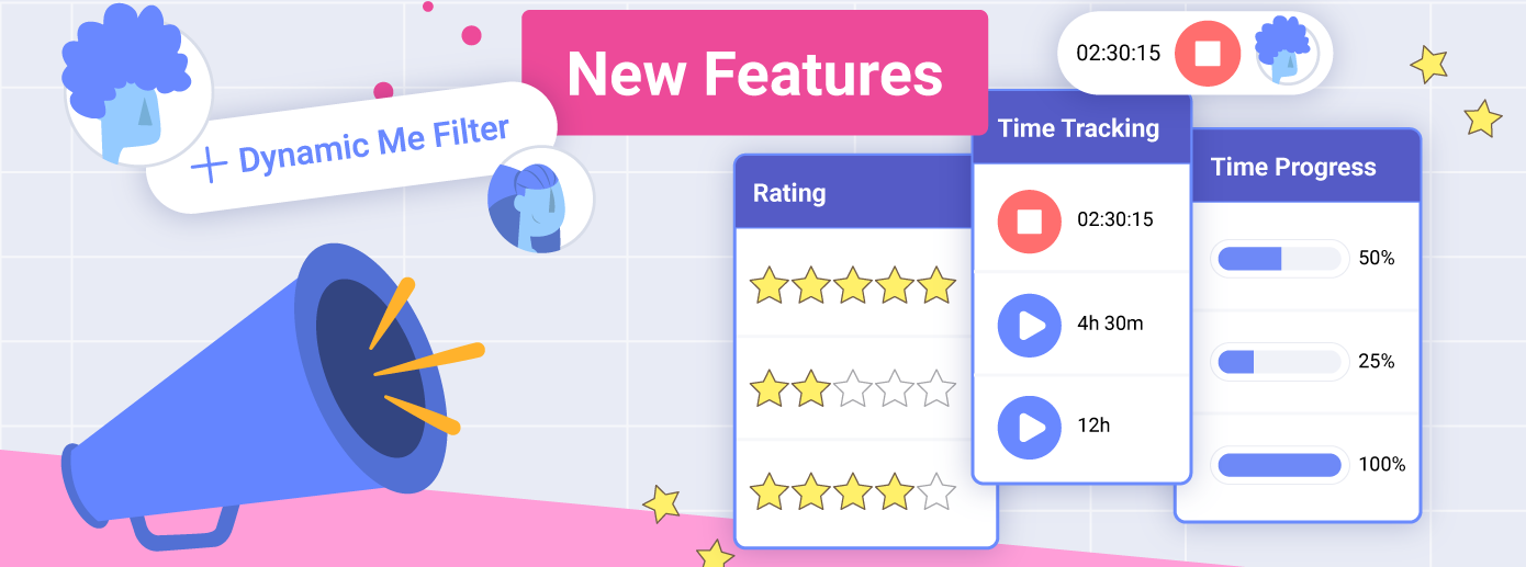 New Release: Time Tracking, Rating Fields, and Dynamic Filters in Slingshot